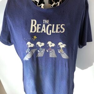 Blue Snoopy Graphic T-Shirt
